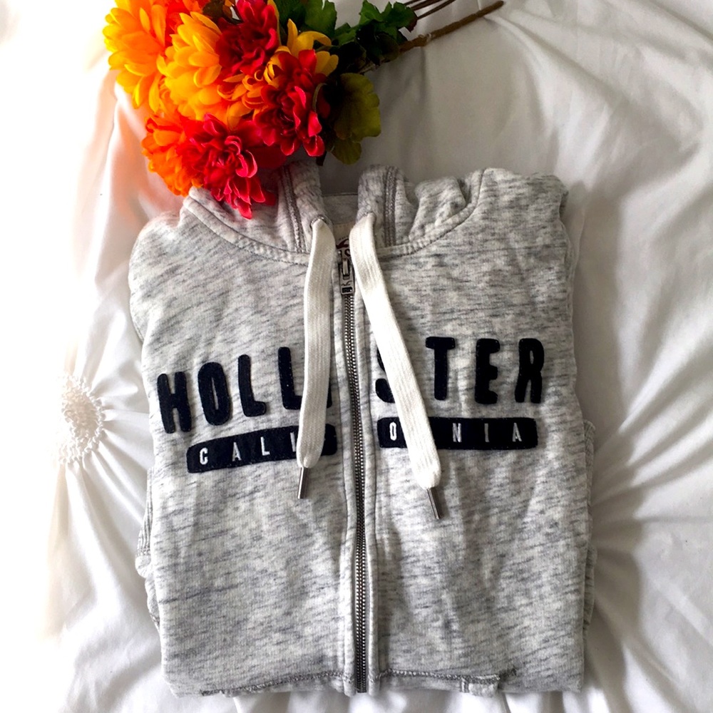 Hollister logo zip up jacket